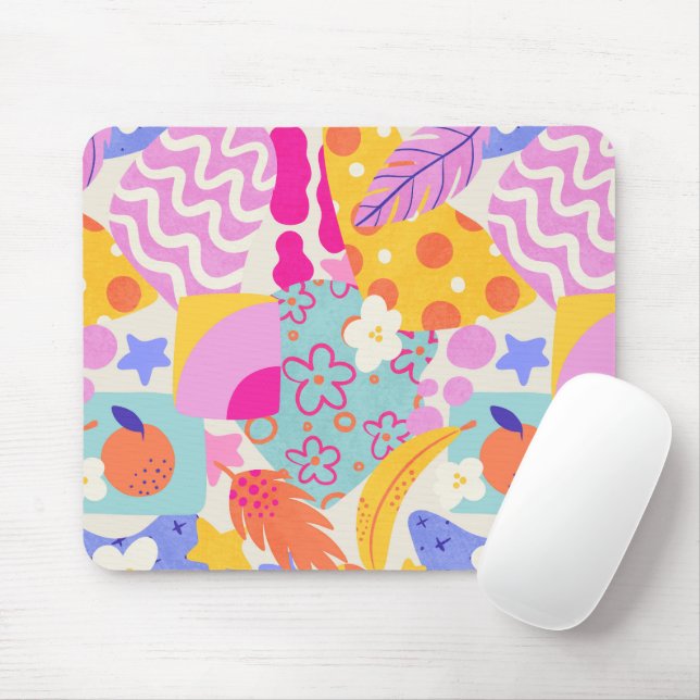 Vibrant Maxi Patchwork Mouse Mat (With Mouse)