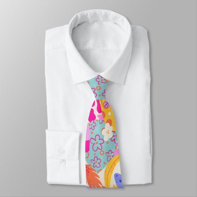 Vibrant Maxi Patchwork Tie (Tied)