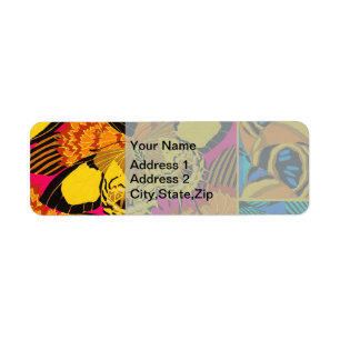 Vibrant Maximalist Pink & Teal Butterfly Art