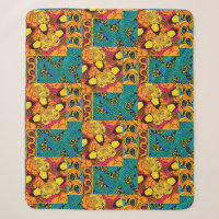 Vibrant Maximalist Pink & Teal Butterfly Art