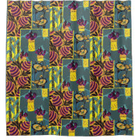 Vibrant Maximalist Purple & Teal Floral Print