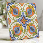 Vibrant Mediterranean Majolica Floral Tile<br><div class="desc">Transform your space with this stunning Mediterranean-style tile featuring intricate floral patterns in vivid orange, blue, green, and yellow hues. Inspired by traditional Sicilian majolica designs, this tile showcases a hand-painted aesthetic with symmetrical elegance. Perfect for backsplashes, accent walls, or flooring, it adds a vibrant pop of colour and timeless...</div>