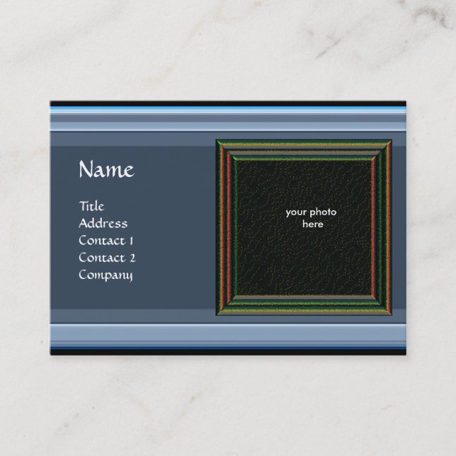 VIBRANT MEMORY3 MONOGRAM gem yellow Business Card (Front)