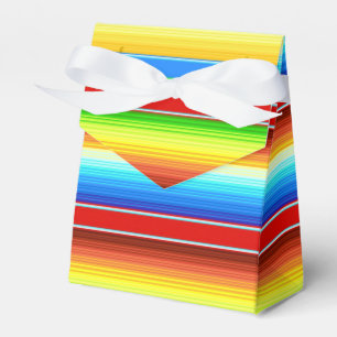 Vibrant Mexican Blanket Traditional Spanish Serape Favour Box