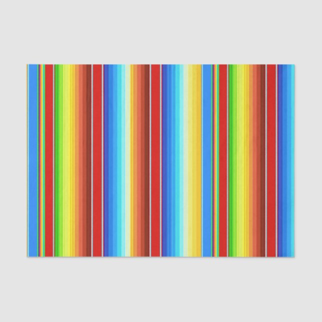 Vibrant Mexican Blanket Traditional Spanish Serape Tissue Paper (Front)