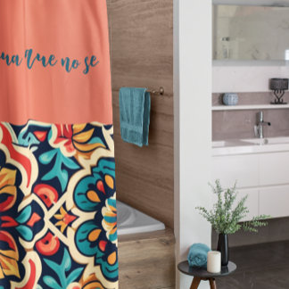 Vibrant Mexican Cantaro Design Customisable Shower Shower Curtain