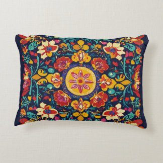 "Vibrant Mexican Fiesta Pillow" Decorative Cushion