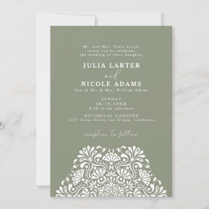 Vibrant Mexican Fiesta Rainbow Mandala Wedding Invitation