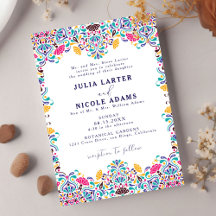 Vibrant Mexican Fiesta Rainbow Photo Wedding