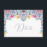 Vibrant Mexican Fiesta Style Rainbow Wedding Enclosure Card<br><div class="desc">Beautiful Invitation to celebrate Special occasions and festivals comes with digital and E-invitation as per your request. We would love to replicate our designs to make multiple products like rsvp cards, labels envelopes, and more. Customisation is available for ready to print on request at info@shamaurcreatif@gmail.com. Look Forward to hearing from...</div>