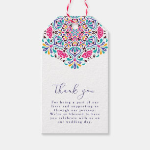Vibrant Mexican Fiesta Style Rainbow Wedding Gift Tags