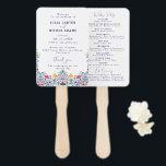 Vibrant Mexican Fiesta Style Rainbow Wedding Hand Fan<br><div class="desc">Beautiful Invitation to celebrate Special occasions and festivals comes with digital and E-invitation as per your request. We would love to replicate our designs to make multiple products like rsvp cards, labels envelopes, and more. Customisation is available for ready to print on request at info@shamaurcreatif@gmail.com. Look Forward to hearing from...</div>