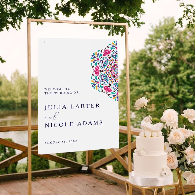 Vibrant Mexican Fiesta Style Rainbow Wedding Poster (Creator Uploaded)