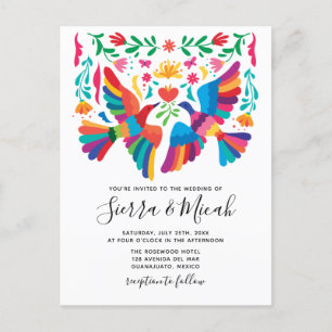 Vibrant Mexican Inspired Birds and Floral Invites