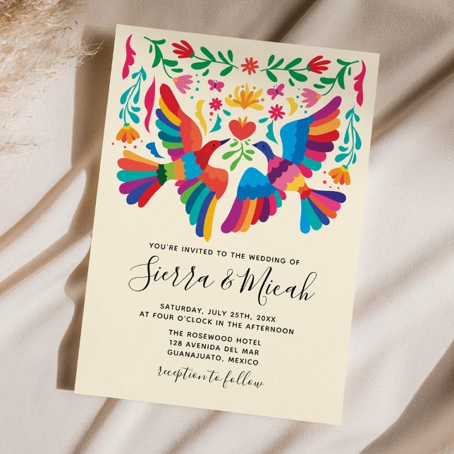 Vibrant Mexican Inspired Birds and Floral Invites (Creator Uploaded)