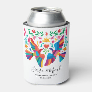 Vibrant Mexican-Inspired Wedding Can Cooler