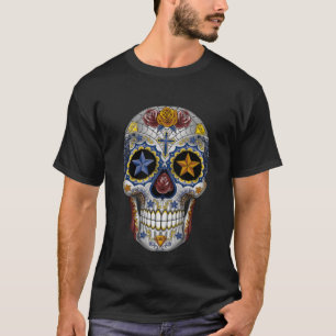 "Vibrant Mexican Skull Graphic T-Shirt" T-Shirt