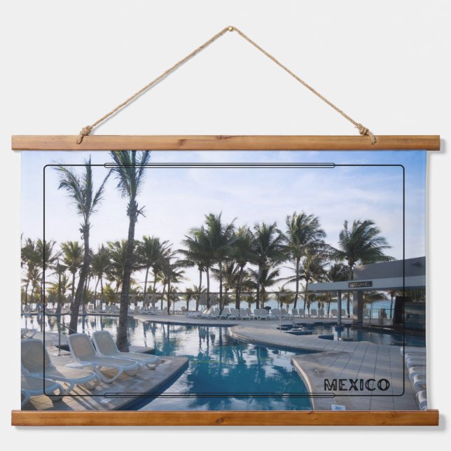 Vibrant Mexico Resort Hanging Tapestry (Front)