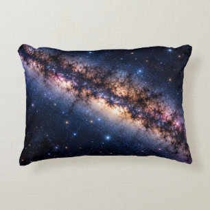 Vibrant Milky Way Galaxy Decorative Cushion