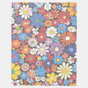 Vibrant Millefiori Elegant Pattern Fleece Blanket