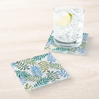 Vibrant Modern Botanical Pattern Coaster
