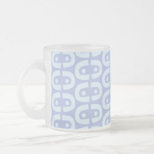Vibrant Modern Pattern with Bold Colour Shapes Frosted Glass Coffee Mug