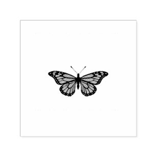 Vibrant Monarch Butterfly Illustration on Light Ba Self-inking Stamp