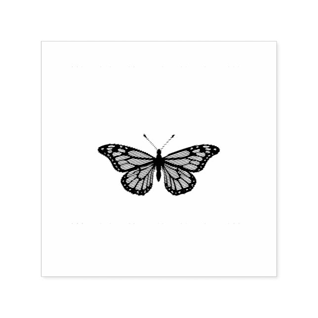 Vibrant Monarch Butterfly Illustration on Light Ba Self-inking Stamp (Design)