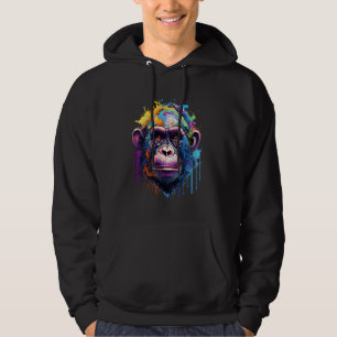 Vibrant Monkey Face Hoodie