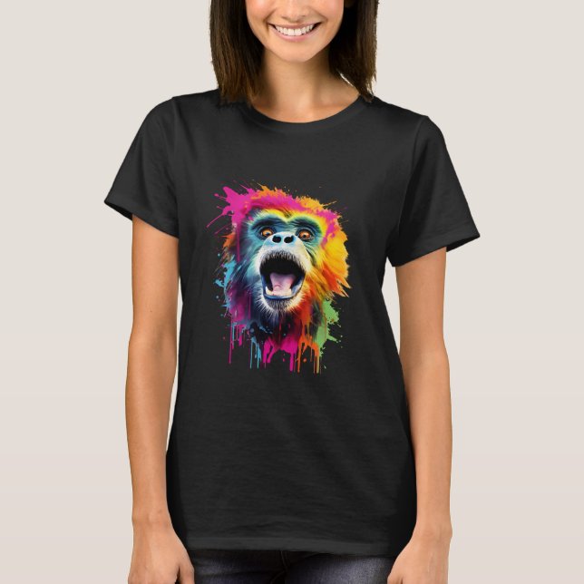 Vibrant Monkey Face T-Shirt (Front)