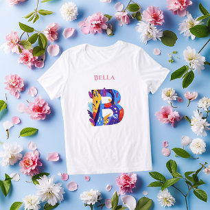 Vibrant Monogram - Letter B Artistic Birthday Tri-Blend Shirt