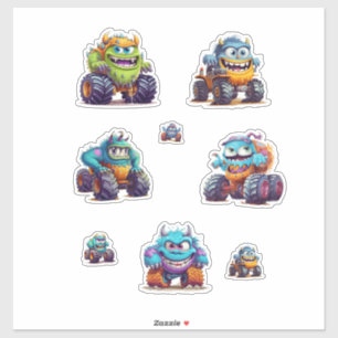 Vibrant Monster Truck Stickers
