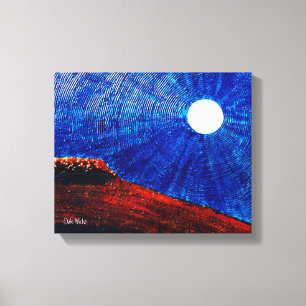 Vibrant Moon Canvas Print