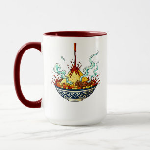 Vibrant Moroccan Couscous Delight Illustration Mug