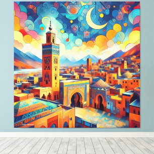 Vibrant Moroccan Skyline– Azilal Canvas Print