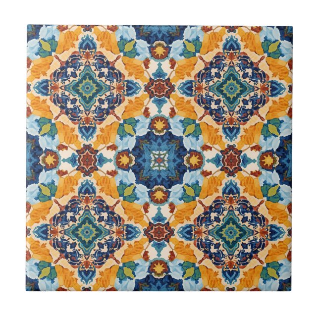 Vibrant Mosaic Medallion Tile (Front)