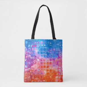 Vibrant Mosaic: Multicolored Abstract Background Tote Bag