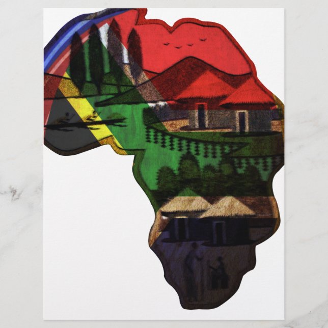 Vibrant Mosaic of Africa: Decorative Pattern Art  (Front)