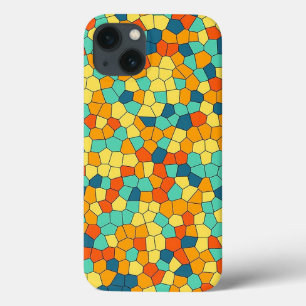 Vibrant mosaic pattern iPhone 13 case