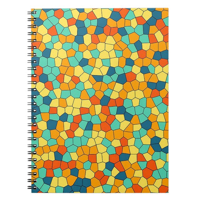 Vibrant mosaic pattern notebook (Front)