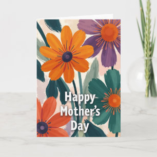 Vibrant Mothers Day Bloom Card