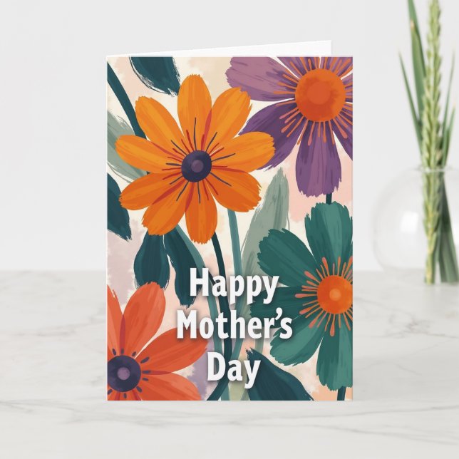 Vibrant Mothers Day Bloom Card (Front)