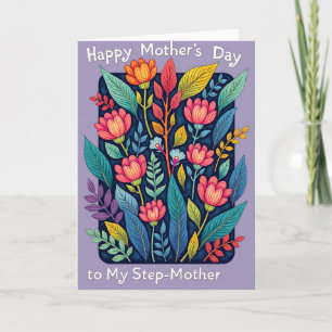 Vibrant Mothers Day Leaf Card
