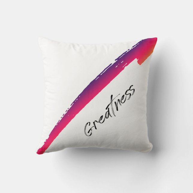 Vibrant Motivational Quote Throw Pillow (Back)