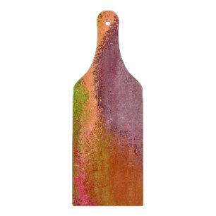 VIBRANT MULTI-COLORED ABSTRACT GLASS CUTTING BOARD
