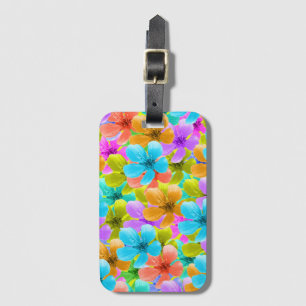 Vibrant Multi Coloured Blossoms, Luggage Tag