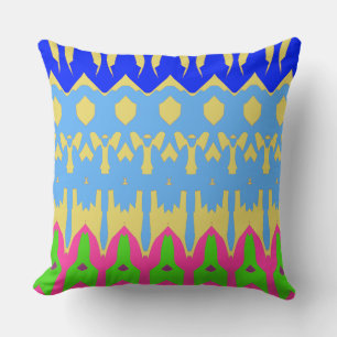 Vibrant multicolor classic fabric pattern design t cushion