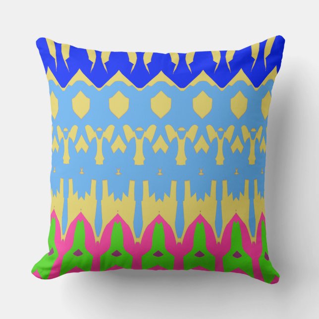 Vibrant multicolor classic fabric pattern design t cushion (Front)