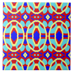 Vibrant multicolor classic pattern ceramic tile