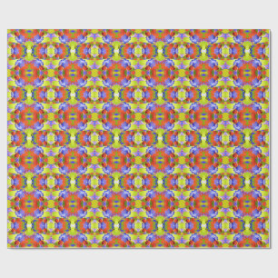 Vibrant multicolor classic trendy pattern design w wrapping paper